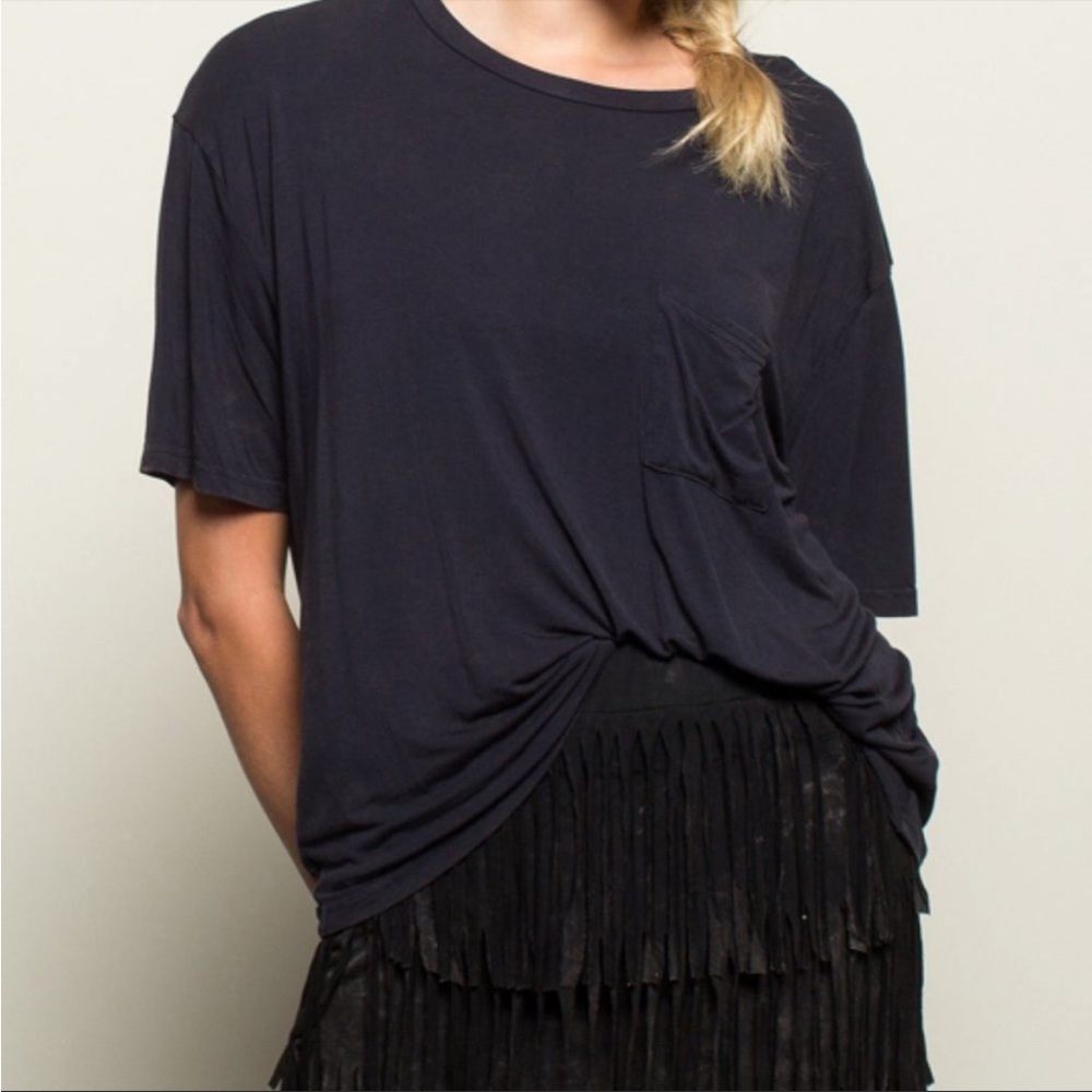 POL Navy Boxy Tee